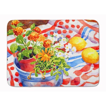 Micasa Flowers with a Side of Lemons Machine Washable Memory Foam Mat MI627695